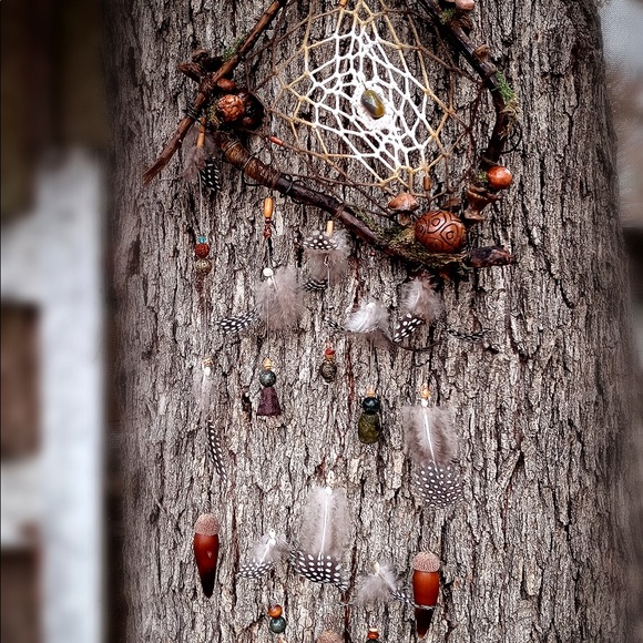 Handmade Nature-inspired dream catcher, made to order. - Picture 3 of 5